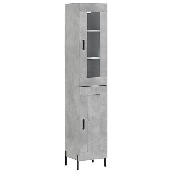 vidaXL Highboard Betongrau 34,5x34x180 cm Holzwerkstoff 3199501 günstig online kaufen