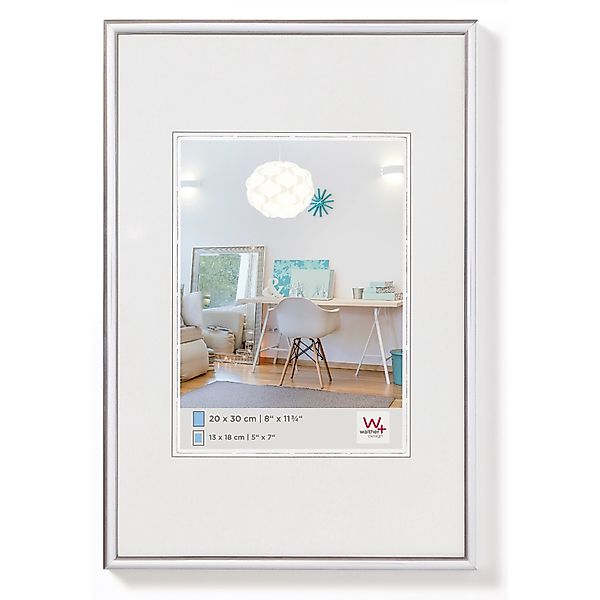 walther design New Lifestyle Kunststoff Bilderrahmen 70x100 cm Silber KV100 günstig online kaufen