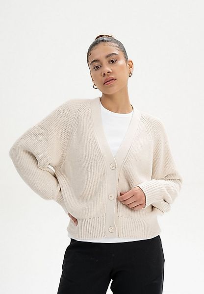 MELA Cardigan Rippstrick Cardigan Style BHUMA Gerippte Bündchen und gerippt günstig online kaufen