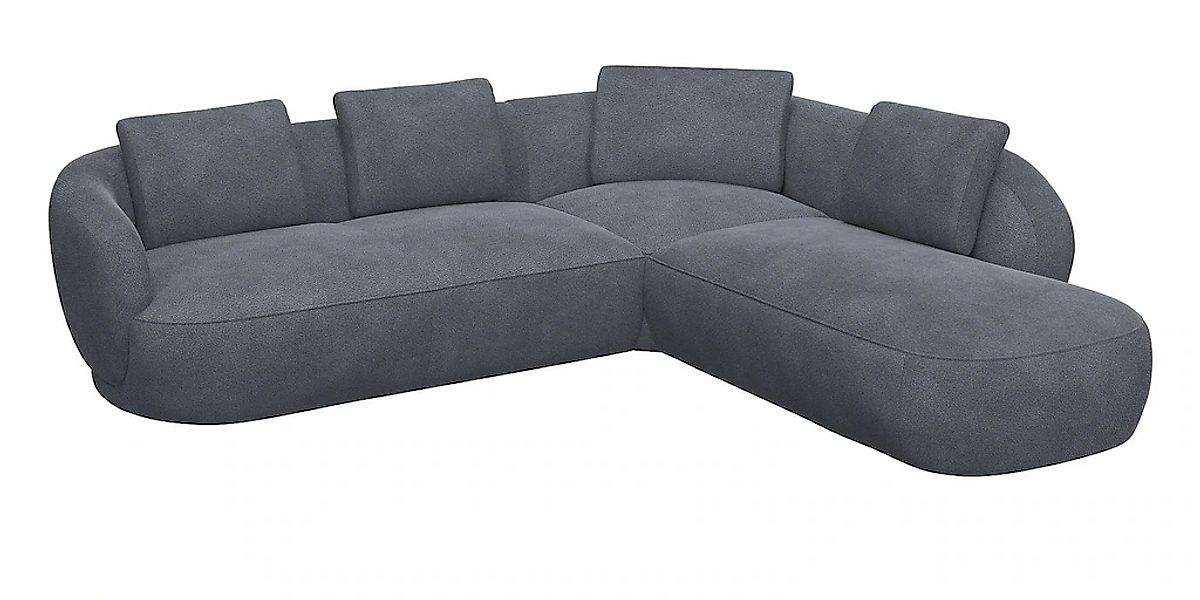 FLEXLUX Ecksofa »Torino, rund, L-Form, Sofa-Ecke mit Ottomane«, Modernes, o günstig online kaufen