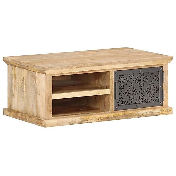 vidaXL Couchtisch mit Tür 90x50x35 cm Mango Massivholz 289097 günstig online kaufen