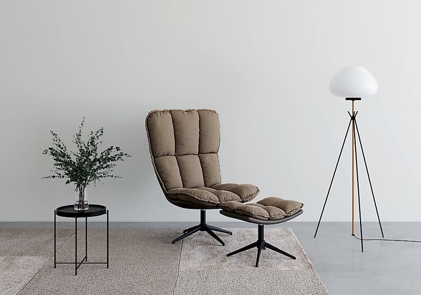 Home affaire Drehsessel "Seet, Polstersessel mit Hocker," 2 Stk. tlg. 360 d günstig online kaufen