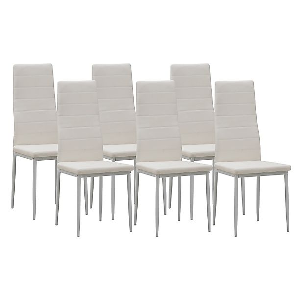 Albatros Esszimmerstühle MILANO 6er Set Weiss günstig online kaufen