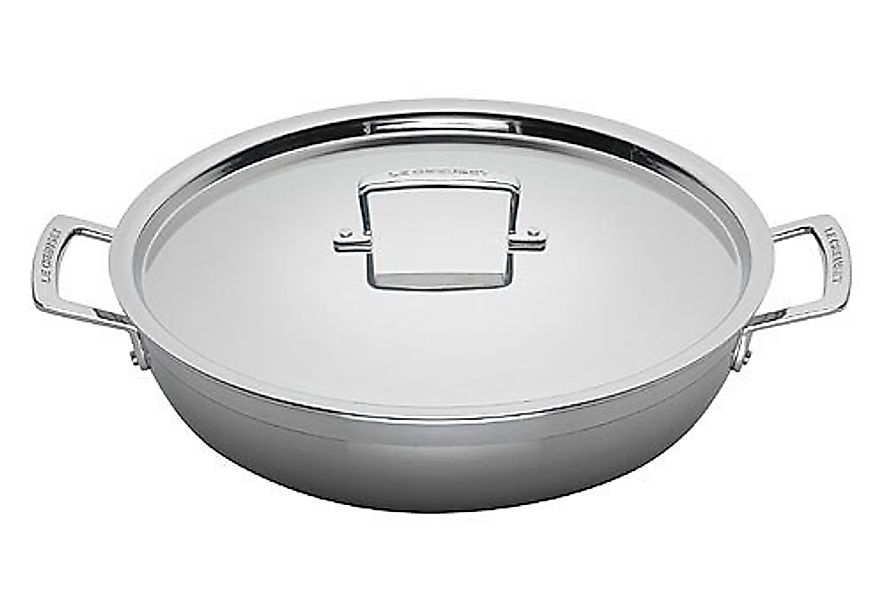 Le Creuset Profipfanne mit Deckel 3-Ply Edelstahl 30cm günstig online kaufen