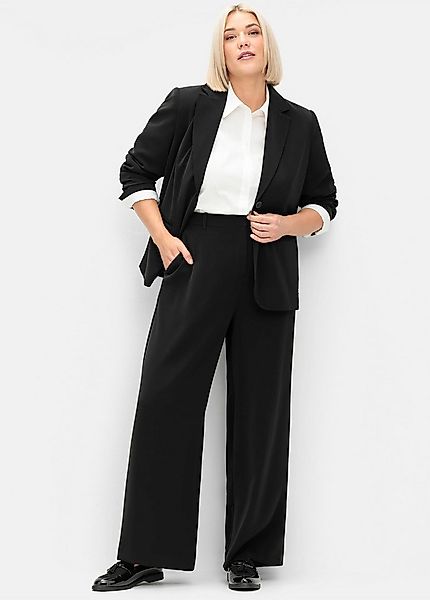 Sheego Jerseyhose Hose lang in weiter Beinform mit Teilgummibund günstig online kaufen