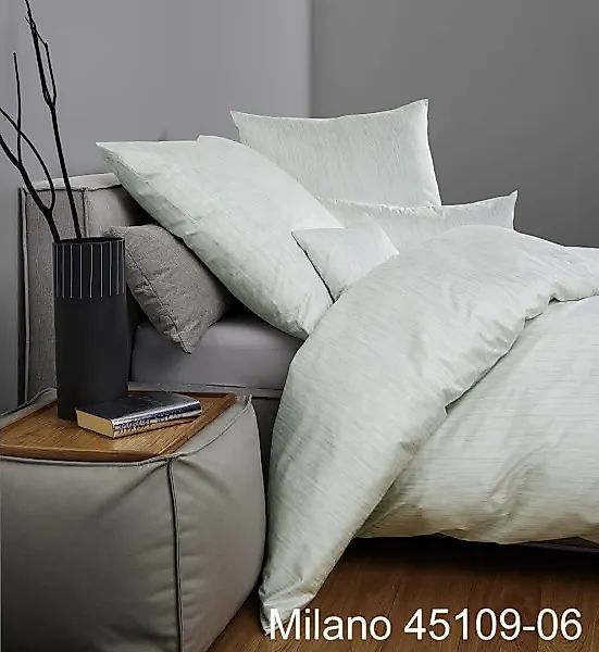 Janine Janine Mako-Satin Bettwäsche MILANO 45109 salbeigrün Größe:  40x80 c günstig online kaufen