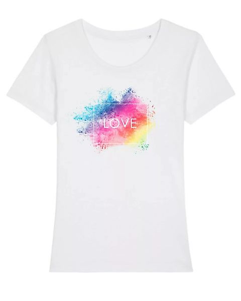 Bio Damen Rundhals T-shirt Amorous "Colour Love" Von Human Family günstig online kaufen