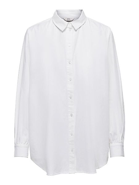 ONLY Loose Fit Langarmhemd Damen White günstig online kaufen