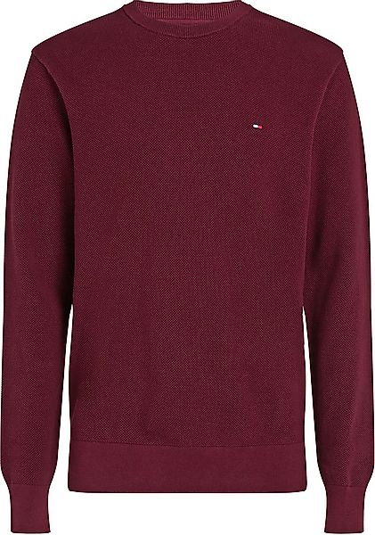 Tommy Hilfiger Structure Pullover Bordeaux Rot - Größe XL günstig online kaufen