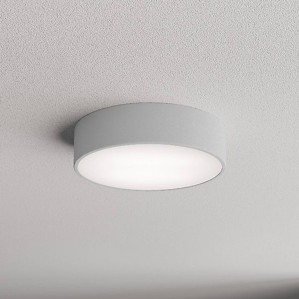 Deckenlampe Cleo 300, grau, Sensor, IP54, Ø 30 cm, Metall günstig online kaufen