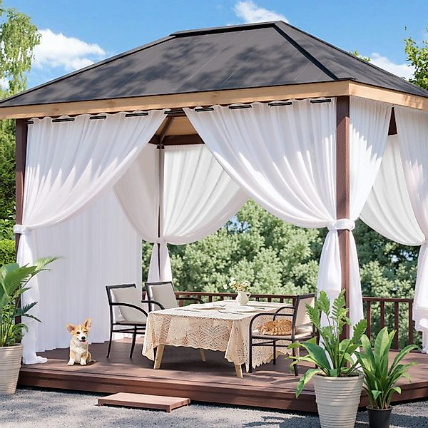 Jibenhome Outdoorgardine Verdunkelungsgardine Ösen Vorhang Wetterfest& günstig online kaufen