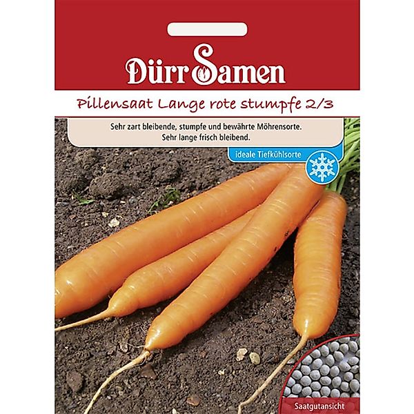Dürr Samen Möhren Pillensaat Lange Rote Stumpfe Saatgut günstig online kaufen