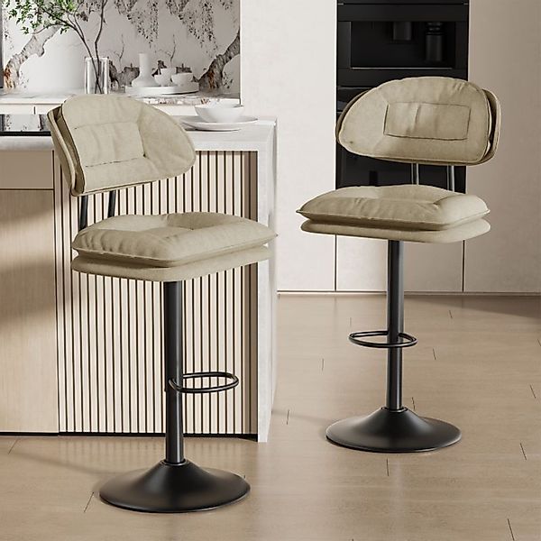 HawthyHome Barhocker 2er Set, Ergonomische Gepolsterte günstig online kaufen