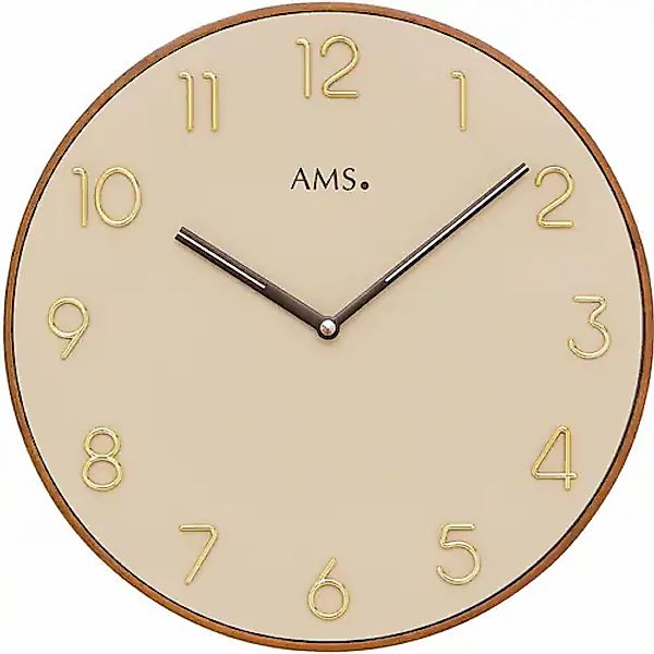 AMS Wanduhr »W9563«, Quarzuhr,Holz,Wohnzimmer,Esszimmer,Küche,Arbeitszimmer günstig online kaufen