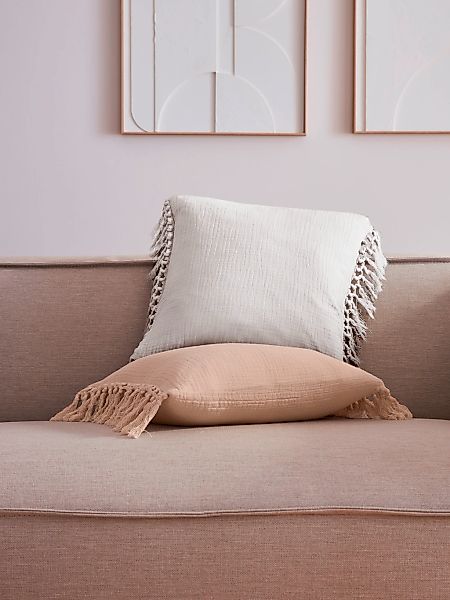 LeGer Home by Lena Gercke Dekokissen "Hevin" Musselin Optik, 2-er Set, ohne günstig online kaufen