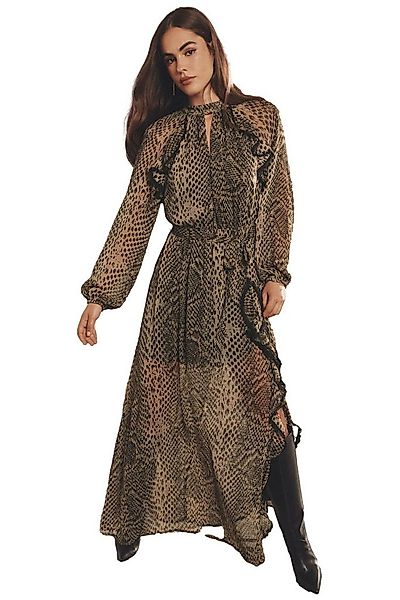 LIPSY Maxikleid Lipsy Gerüschtes Maxikleid mit langen Ärmeln (1-tlg) günstig online kaufen