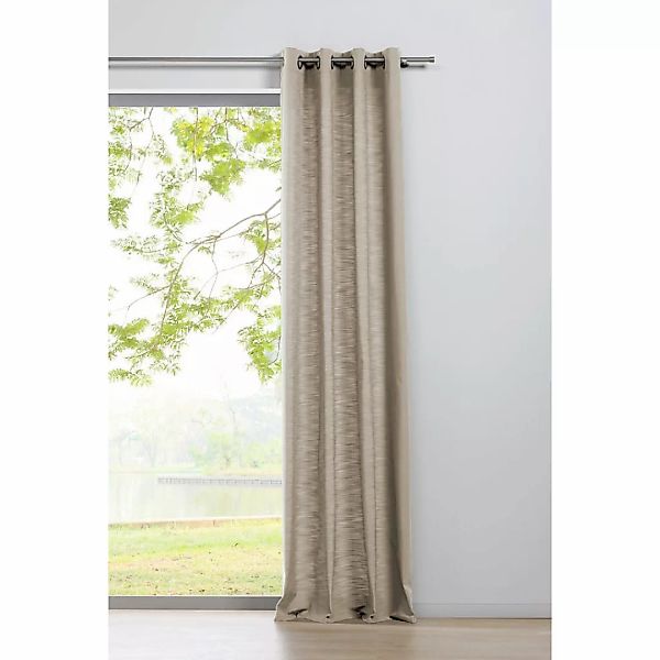 Ösenvorhang 2er Pack Balance beige B/L: ca. 135x300 cm günstig online kaufen