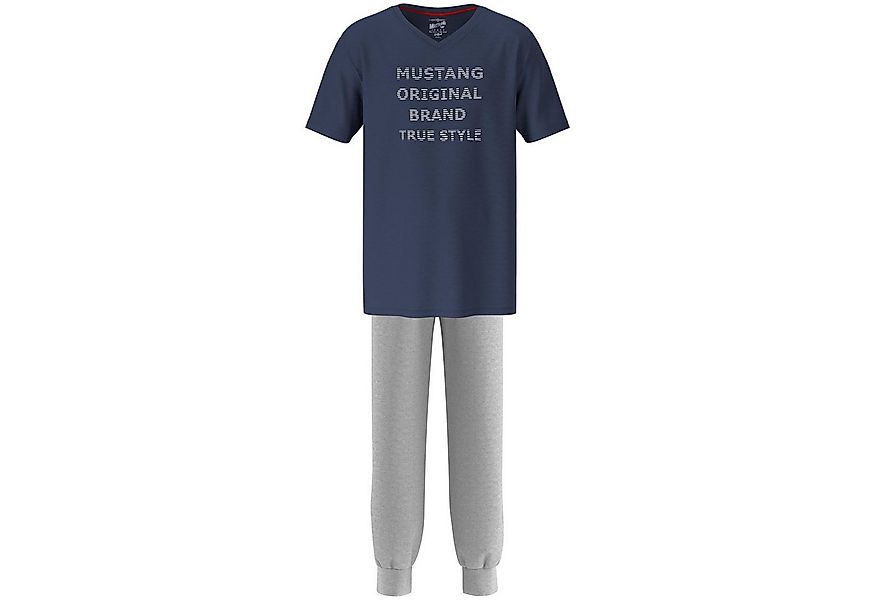 MUSTANG Schlafanzug OLE Pyjama-Set T-Shirt Long Pants lange Hose Schlafkomb günstig online kaufen