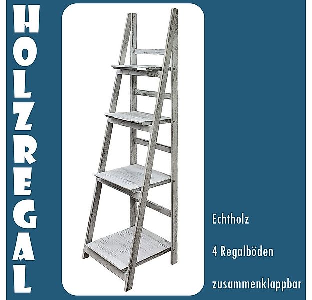 Kingpower Leiterregal Regal Bücherregal Wandregal Standregal Blumentreppe K günstig online kaufen