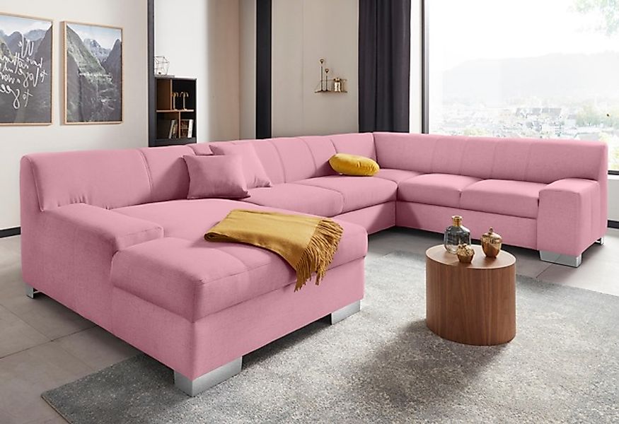 DOMO collection Wohnlandschaft »Bero, elegant und zeitlos, flache Armlehnen günstig online kaufen