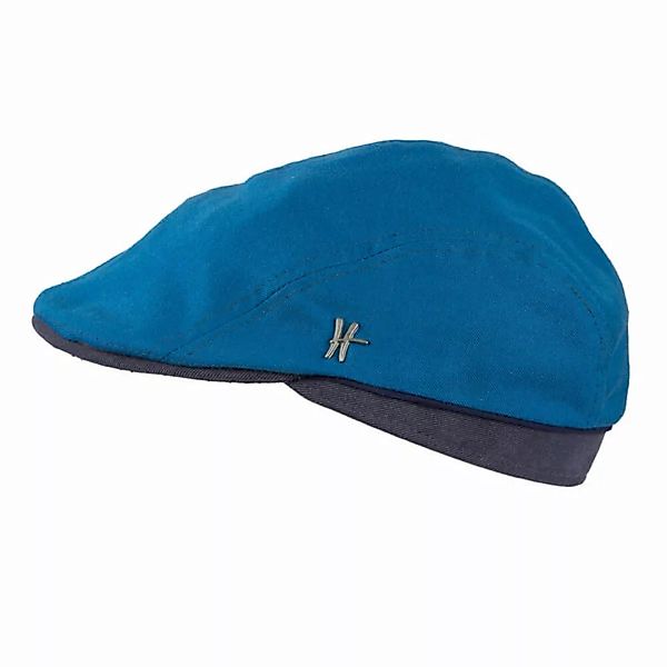 Flatcap "Geselle" Aus Arbeitskleidung - Hellblau-dunkelblau günstig online kaufen