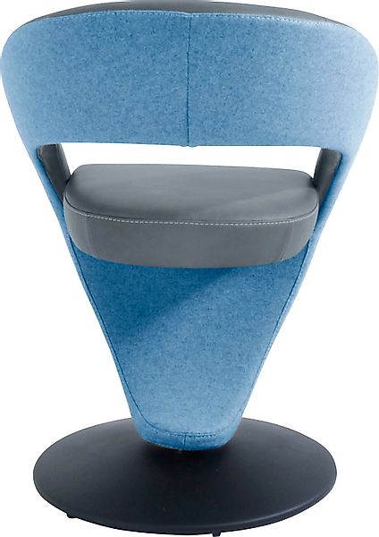 K+W Komfort & Wohnen Drehstuhl "Wave", Leder CLOUD-Lodenstoff, Design-Drehs günstig online kaufen