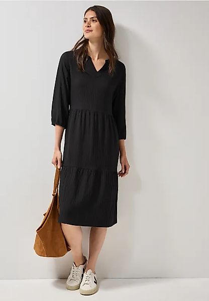 Seersucker-Kleid mit Volants günstig online kaufen