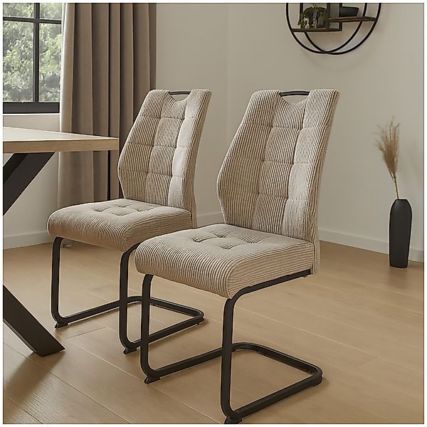 HTI-Living Esszimmerstuhl Modernes 2er Set Schwingstühle günstig online kaufen