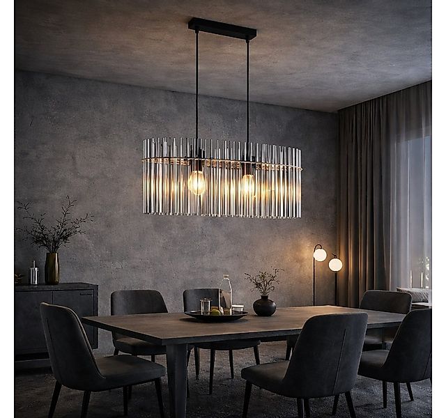 ZMH Pendelleuchte Esstisch Hängelampe 2/3/5 Flammig mit Glas & Metall E27, günstig online kaufen