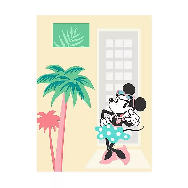 Komar Wandbild Minnie Mouse Palms Disney B/L: ca. 30x40 cm günstig online kaufen