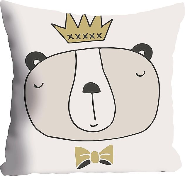 queence Dekokissen ""King"" Kissenhülle ohne Füllung, 1 Stück günstig online kaufen