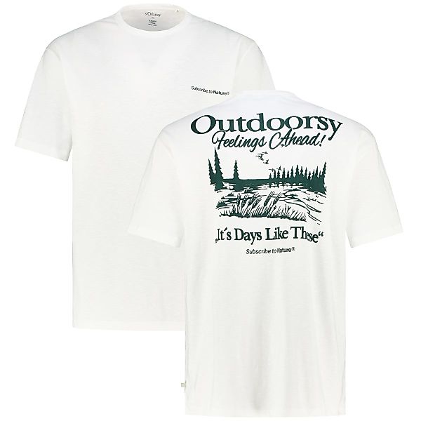 s.Oliver T-Shirt mit Print auf Vorder- und Rückseite Farbe weiß Größe: 3XL günstig online kaufen