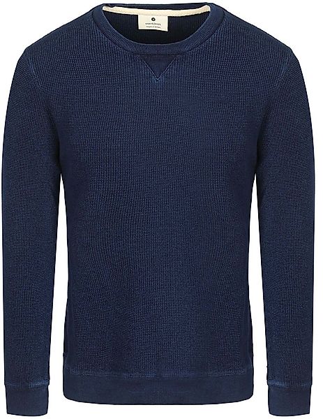 Anerkjendt Pullover Ruben Waffle Navy - Größe L günstig online kaufen