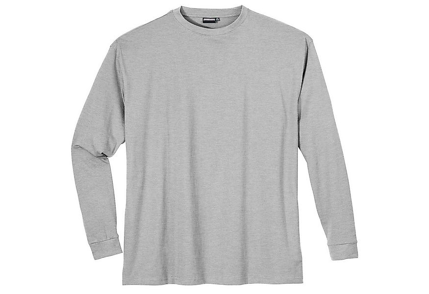 ADAMO Langarmshirt Adamo Langarmshirt Basic Übergröße hellgrau melange günstig online kaufen
