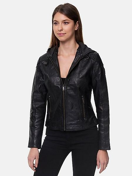 Tazzio Lederjacke F503 Damen Leder Jacke im Biker Look mit abnehmbarer Kapu günstig online kaufen