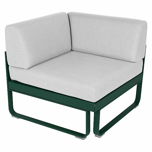 Bellevie Lounge Eck-Modul 02 Zederngrün 81 Grauweiß 1-Sitzer günstig online kaufen