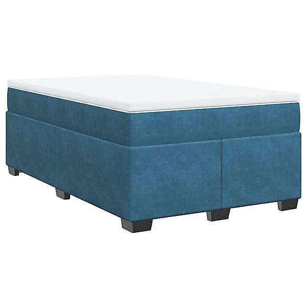 vidaXL Boxspringbett mit Matratze Dunkelblau 120x200 cm Samt2102412 günstig online kaufen
