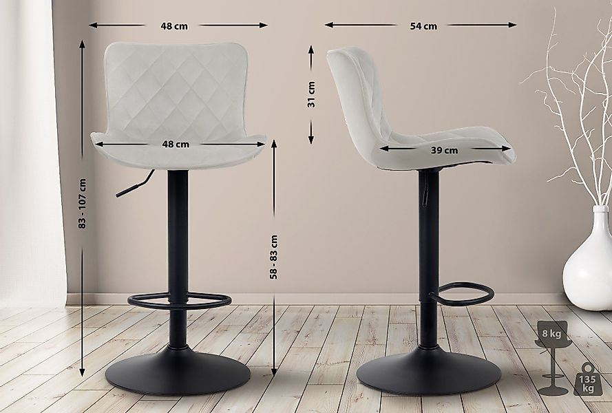 CLP Barhocker Emma (2er Set, 2 günstig online kaufen