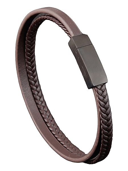 Karisma Schmuck Lederarmband Herren Edelstahl 2 günstig online kaufen