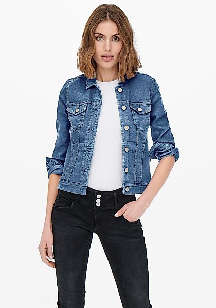 ONLY Jeansjacke "ONLWONDER – Jeansjacke mit Teilungsnähten und Stretch" seh günstig online kaufen