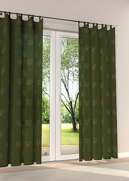 Stickereien Plauen Vorhang "Hirsch" Schlaufen 1 Stk. tlg. günstig online kaufen