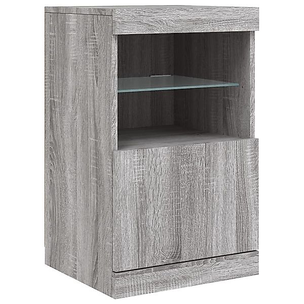 vidaXL Sideboard Sideboard mit LED-Leuchten Grau günstig online kaufen