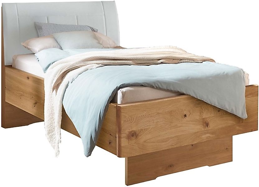 WIEMANN Holzbett »Cardiff, Bettgestell, Bettrahmen, teilmassiv, mit Polster günstig online kaufen