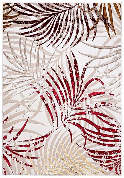 Mazovia Designteppich Modern Teppich für Wohnzimmer- Beige Creme mit Gold, günstig online kaufen