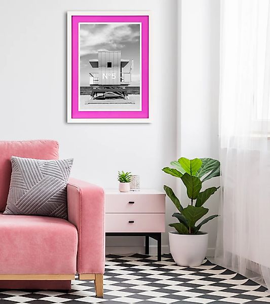 queence Bild mit Rahmen »Strand, Amerika, Malibu« Amerika   Bilder von Amer günstig online kaufen