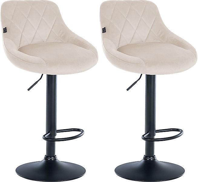 CLP Barhocker Lazio Samt (2er Set, günstig online kaufen