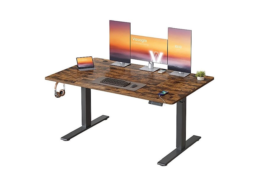 VASAGLE Schreibtisch Höhenverstellbarer, USB-C-Anschluss, Erinnerung bei la günstig online kaufen