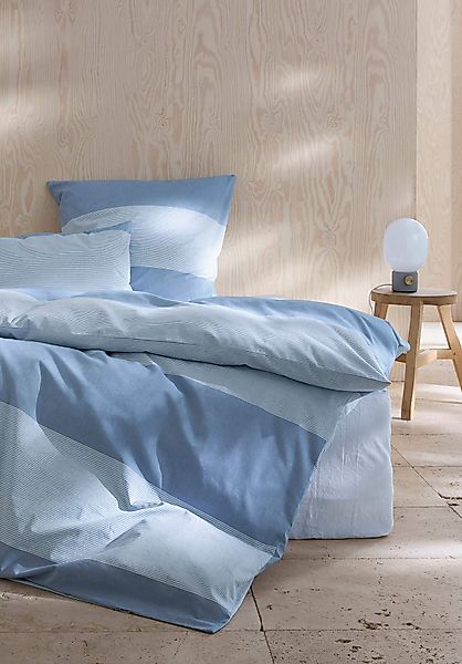 hessnatur Renforcé Bettwäsche-Set RENA aus Bio-Baumwolle - blau - Größe 135 günstig online kaufen
