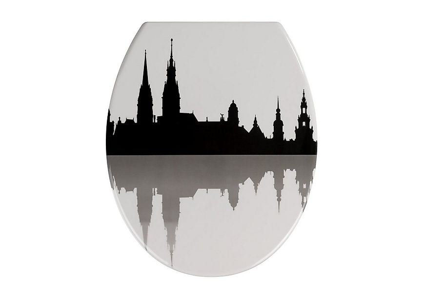 WENKO WC-Sitz Duroplast WC Toiletten Sitz Hamburg Skyline, mit Absenkautoma günstig online kaufen