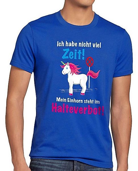 style3 T-Shirt Keine Zeit Einhorn im Halteverbot Unicorn steht Parken Spruc günstig online kaufen